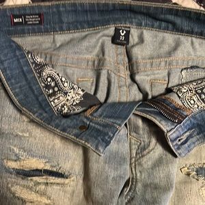 Mens True Religion Jeans.  Mick.  Slouchy skinny.  32x29